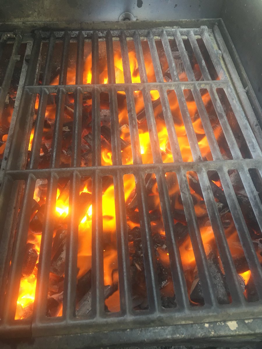 Great day to fire up the coals for some souvlaki.