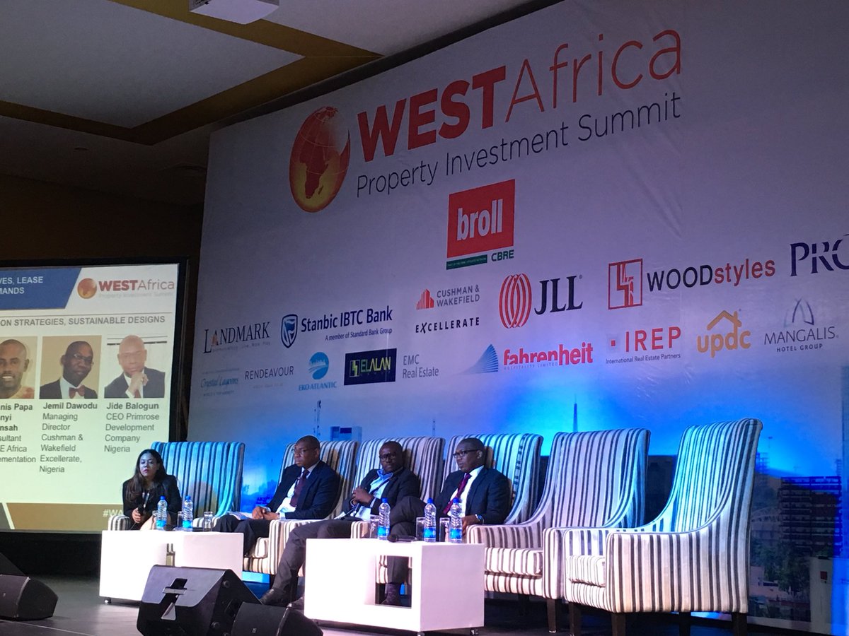 WAPIsummit's tweet photo. What sustainability & will we see more affordability in the Nigeria market? #WAPI2017 #Developers have become much wiser @CushWake https://t.co/v8CGPl3ocB