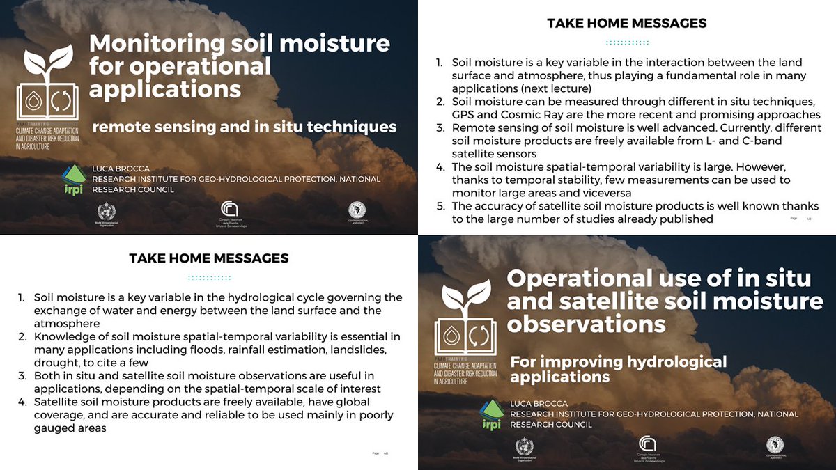 HydrologyNext's tweet photo. Yesterday my seminar at #RTC2017 in Florence:
1) Monitoring soil moisture for operational app
2) Operational use of soil moisture observations for hydro app
@WMO @ESA_EO @eumetsat @NASASMAP
Pptx here:
https://t.co/TIsF00qMuj
info in this paper: https://t.co/GHYpBCsg9b https://t.co/tTlgdwJTmf
