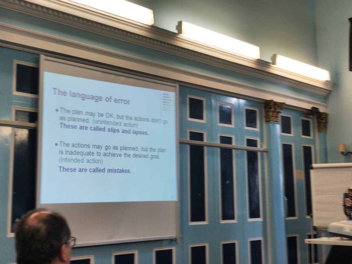 DG_Improvers's tweet photo. Karon Cormack on HFE and 3 types of errors. Humans fail so much and mostly we get away with it, but not always! Great learning for significant event investigation #dgsis https://t.co/5wUTYQ6QOU