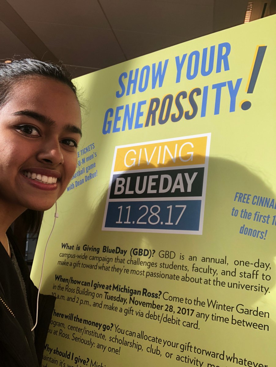 Excited to see <a href="/MichiganRoss/">Ross School of Business</a> celebrating GBD! #GivingBlueday