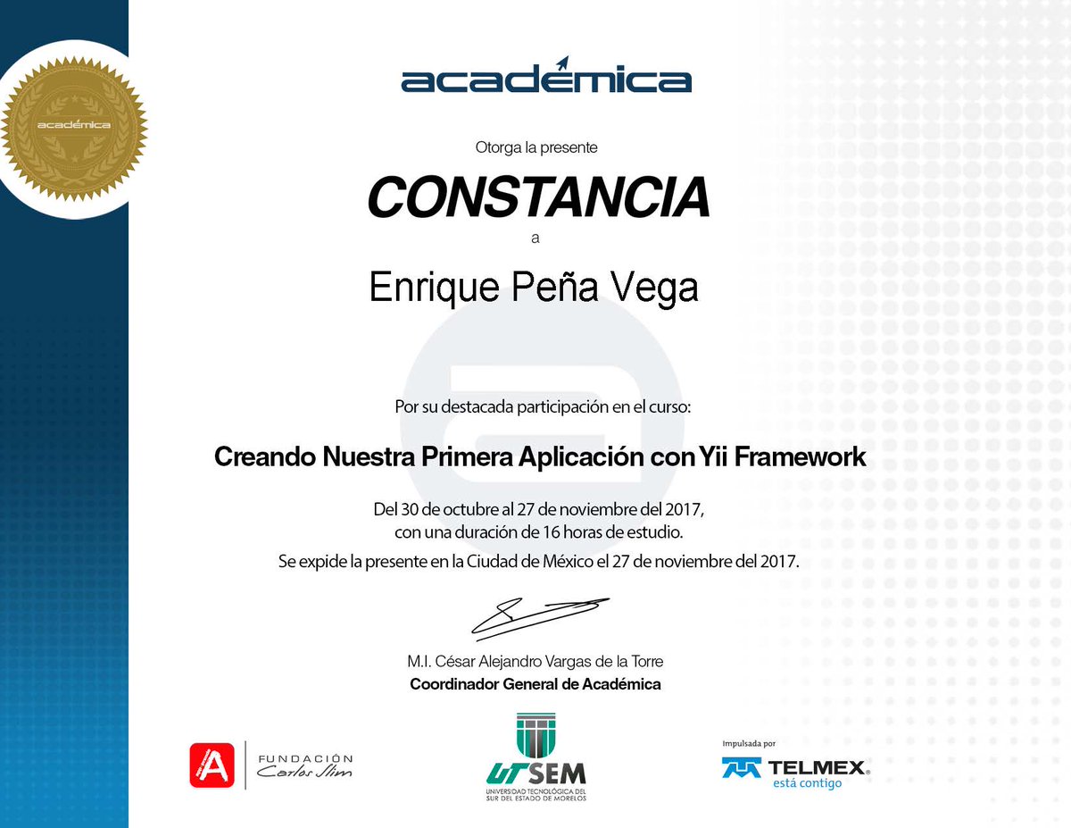 enry7515's tweet image. #ProgramaciónOrientadaaObjetos #YiiFramework @academica_mx #UTSEMor