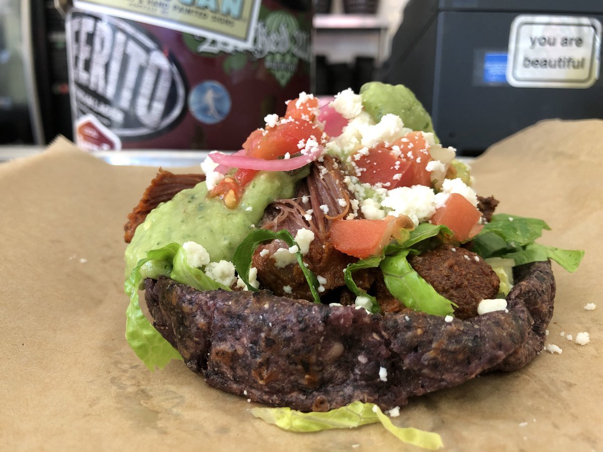AVLTacoTemple's tweet photo. Barbacoa Blue Corn Sopes today! #sopetuesday #avleats #getinmybelly https://t.co/aJX4dvOdi5