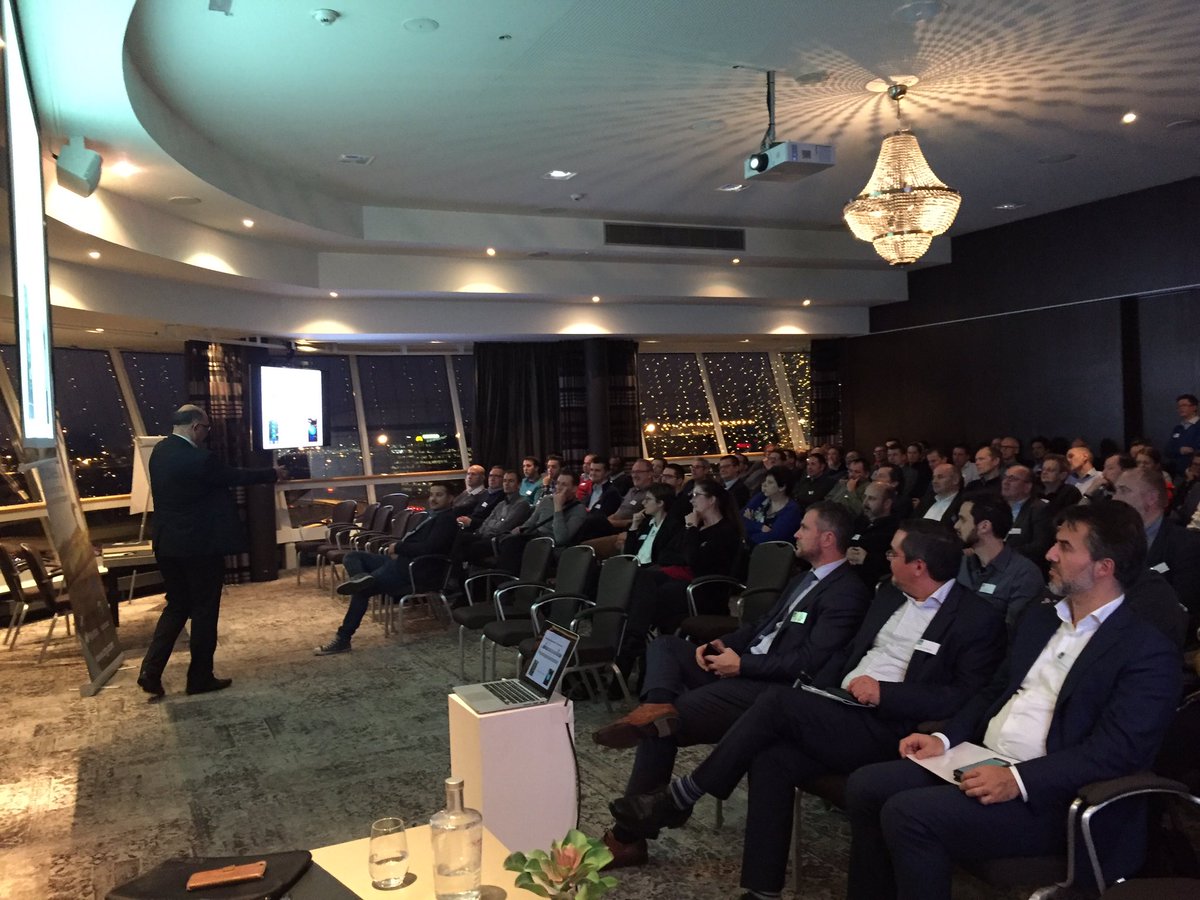 Bboisschot's tweet image. Prof. Dr. Serge Demeyer talking about industry 4.0 at #MoveIT on where our teams will be in 5-10 years!