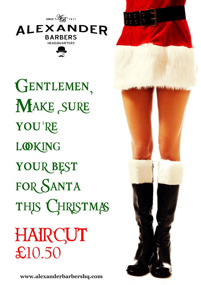 Gentlemen, Make sure you're looking your best for Santa this Christmas <a href="/AlexanderBarbHQ/">alexanderbarbershq</a> #HammersmithBarbers #W6 alexanderbarbershq.com