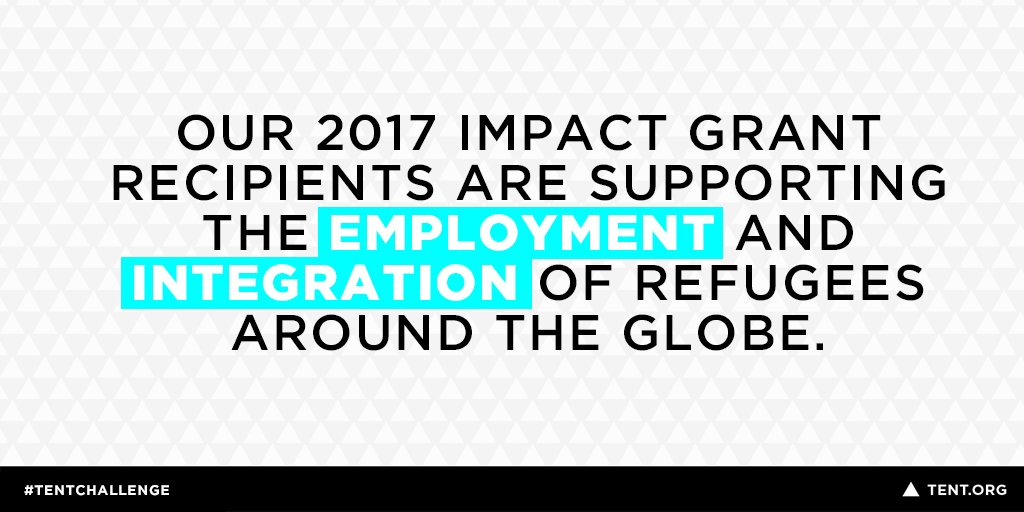 TentOrg's tweet photo. Meet our #TentChallenge grant recipients -- 10 orgs helping refugees contribute more to their new communities. #GivingTuesday
→ @Concern
→ @DiscoverDignify
→ @FiveOneLabs
→ @Give_Directly
→ @kiva
→ @open_goal_eu
→ @rebootkamp
→ @refunite
→ @TBBforTalent
→ @ZolbergInst https://t.co/gL3GiGOUs2