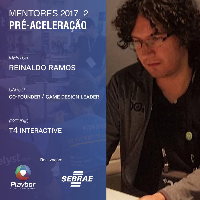 PlayborGames's tweet photo. Quem está fechado como mentor na Pré-Aceleração 2017_2 é o Reinaldo Ramos, da @T4Interactive .

#indiedev #gamedev #T4Interactive #mentoria #SebraeMinas2017_2 #Playbor2017_2 https://t.co/tGs7PPpH95