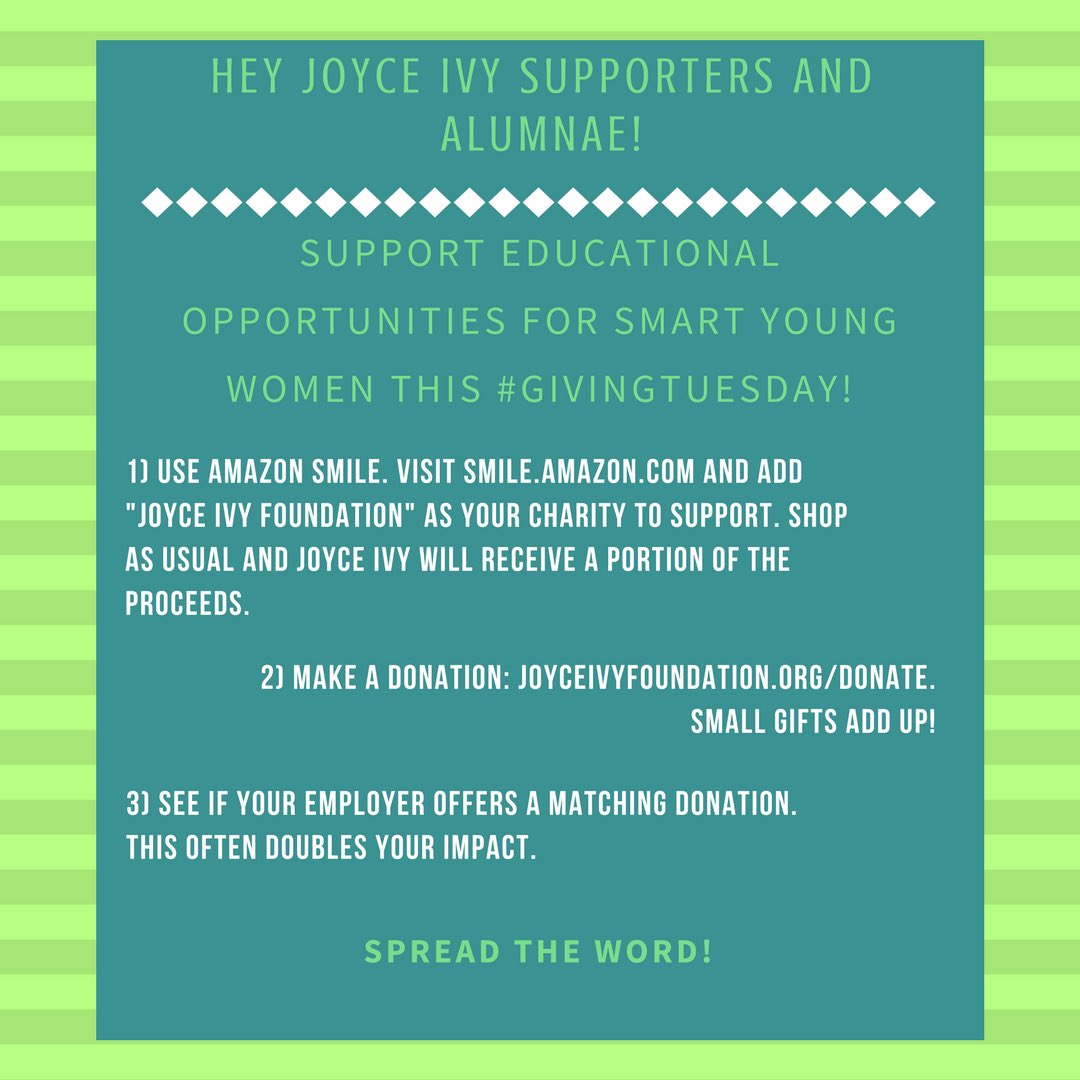 7 years ago, <a href="/jif_scholars/">Joyce Ivy Foundation</a> gave me the courage to seek out new adventures, wherever in the world they may be. Check out our website, share scholarship information with talented Midwestern women in your life, and please consider donating if you are able. joyceivyfoundation.org/donate.html