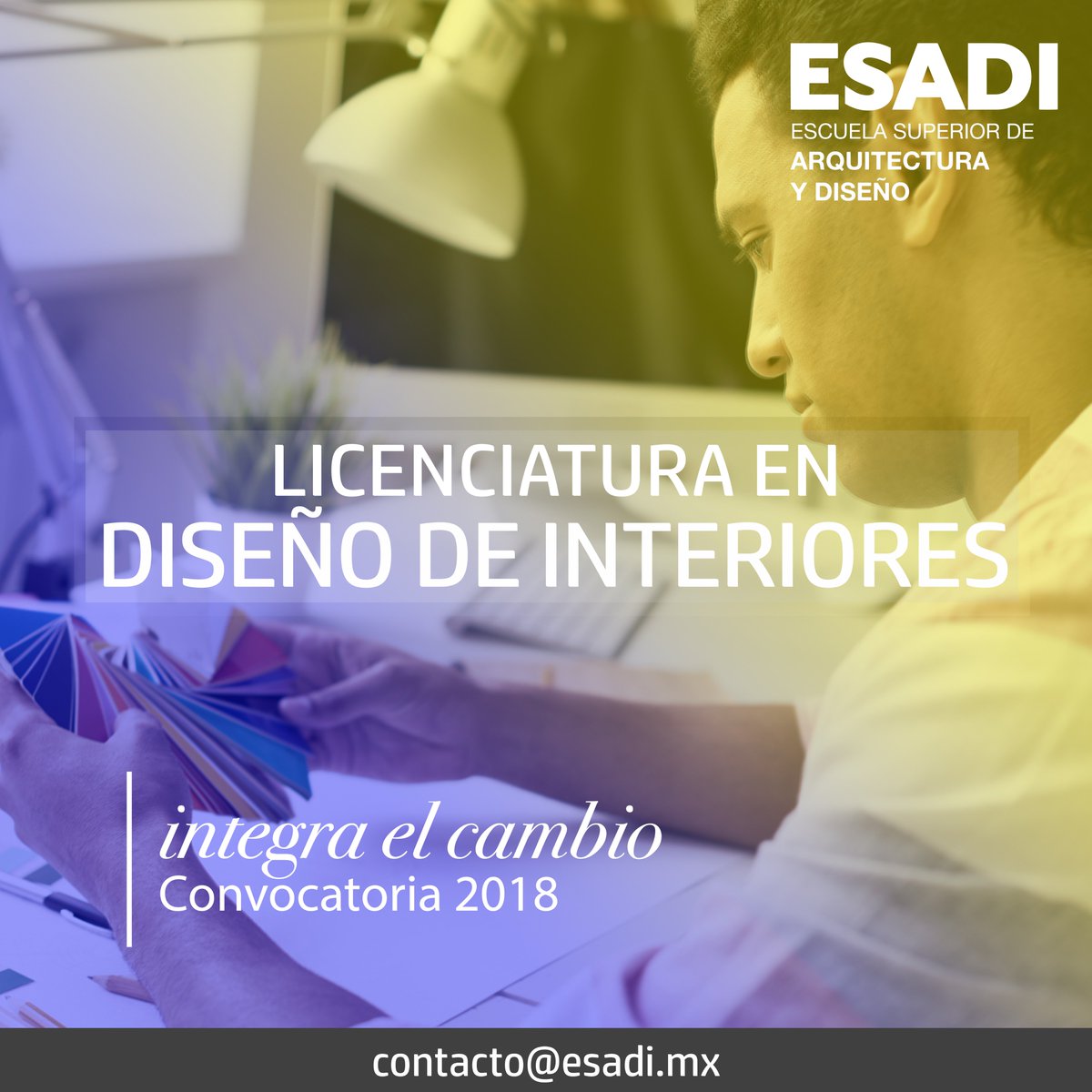 MartZavalaa's tweet photo. RT @MonterreyEsadi: CONVOCATORIA 2018 | Ven y estudia en la Escuela Superior de Arquitectura y Diseño!
Para mayor información envía un correo electrónico a contacto@esadi.mx o llámanos al +52 (81) 2168 1515
• Inicio de clases: 22 de enero 2018
#ESADI… https://t.co/c1QdMDURN3