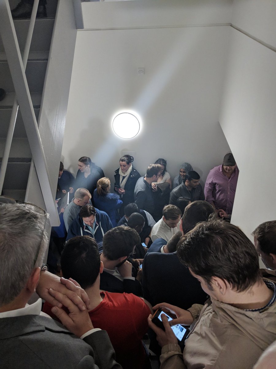 FinTechAndrew's tweet photo. Interesting day in the #gherkin today. Didn't enjoy being stuck in for just under the hour https://t.co/K4iv9Wkhhe