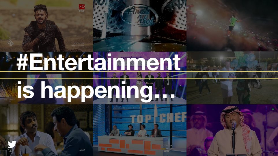 MarketingMENA's tweet photo. When it happens on TV, it happens on Twitter! @roulahaddad "Consistent conversation about Entertainment of which 22.4M Tweets around top primetime broadcasts" #2017onTwitter https://t.co/7sC3QQuyPL