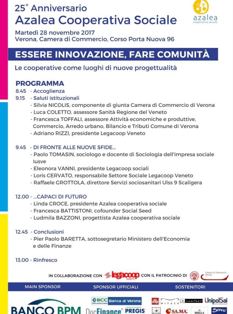 Socialseed_'s tweet photo. Oggi abbiamo festeggiato i #25anni di @Coop.Soc.Azalea,presentato il percorso di co-design e il progetto Sliding Jobs intergenerazionale https://t.co/T9J1iozYs1