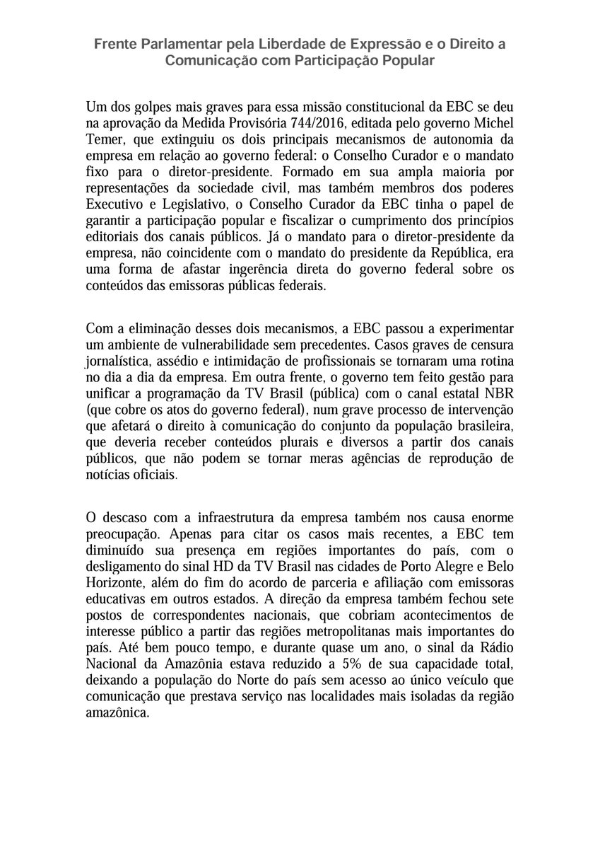 jeanwyllys_real's tweet photo. Seguiremos acompanhando a situação dos trabalhadores da EBC e vigilantes em defesa do direito à comunicação do povo brasileiro. Sem comunicação pública, não há democracia. #EBCEmGreve
Vejam a nota da #FRENTECOM 👇
https://t.co/h2cqbbw1Q5 https://t.co/CG8fRhn0Z9