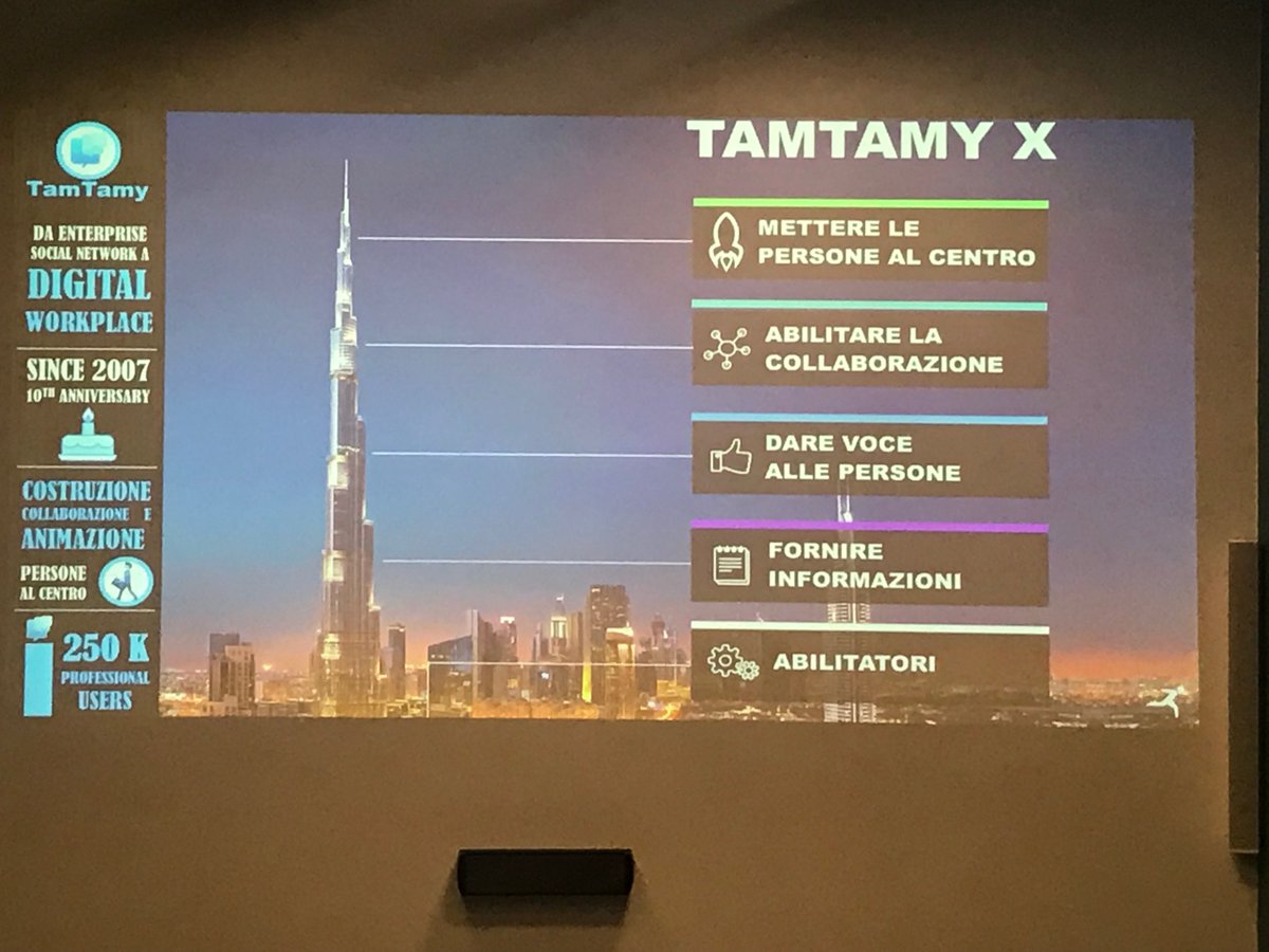 Reply_ITA's tweet photo. Oggi @TamTamy presenta i nuovi strumenti della piattaforma #TamTamy X a #TheWorkplaceToBe. #digitalworkplace #EmployeeExperience #workplace https://t.co/PUp5B7Pthx