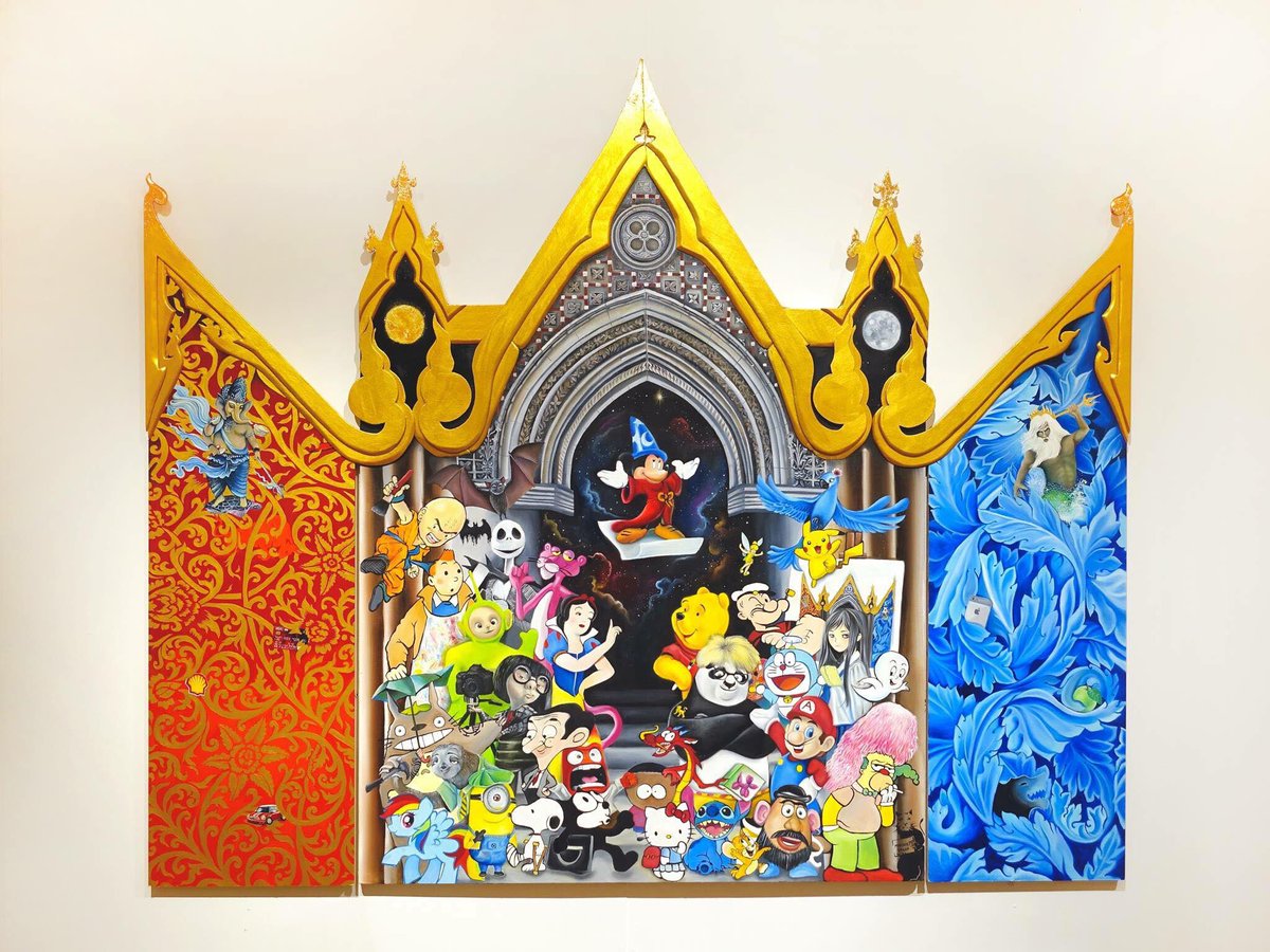 kiewpukdee's tweet photo. Hybrid culture in fictional character as East meets West. You can see this in @BM_AG 

#paintingoftheday #painting #east #west #Fictional #Character #cartoons #oilpainting #canvas #hybridculture #art #artworkoftheweek #artwork #artisttwitter https://t.co/MJj3ZC9Ncr
