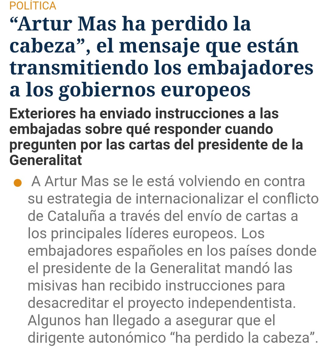 KRLS's tweet photo. La política espanyola té un greu problema amb la discrepància: quan no té raó, acusa els altres de perdre el cap. Aquesta és la democràcia exemplar que ens proposa el #Tripartit155 https://t.co/vAvZ6qst9o