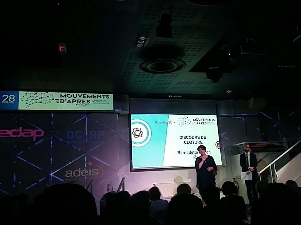 AntonellaESG's tweet photo. #modap2017 | Discours final | Remerciements  Bernadette Fulton #innovation #tech  #IntelligenceArtificielle @cedap_assopro #MERCI https://t.co/1392eBBp5n