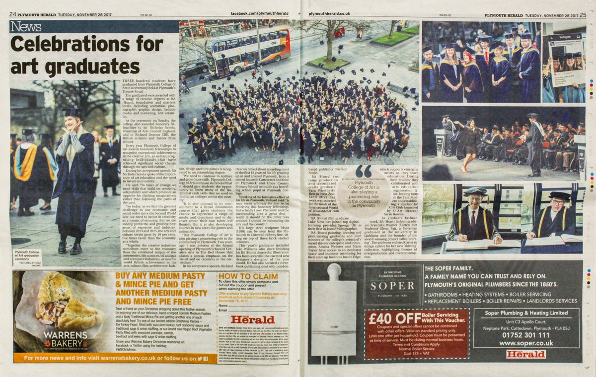 Calling all 2017 grads - you made the front page of today's <a href="/PlymouthHerald/">PlymouthHerald</a>! Grab a copy for a feature on Sunday's ceremony #PCAGrad17
