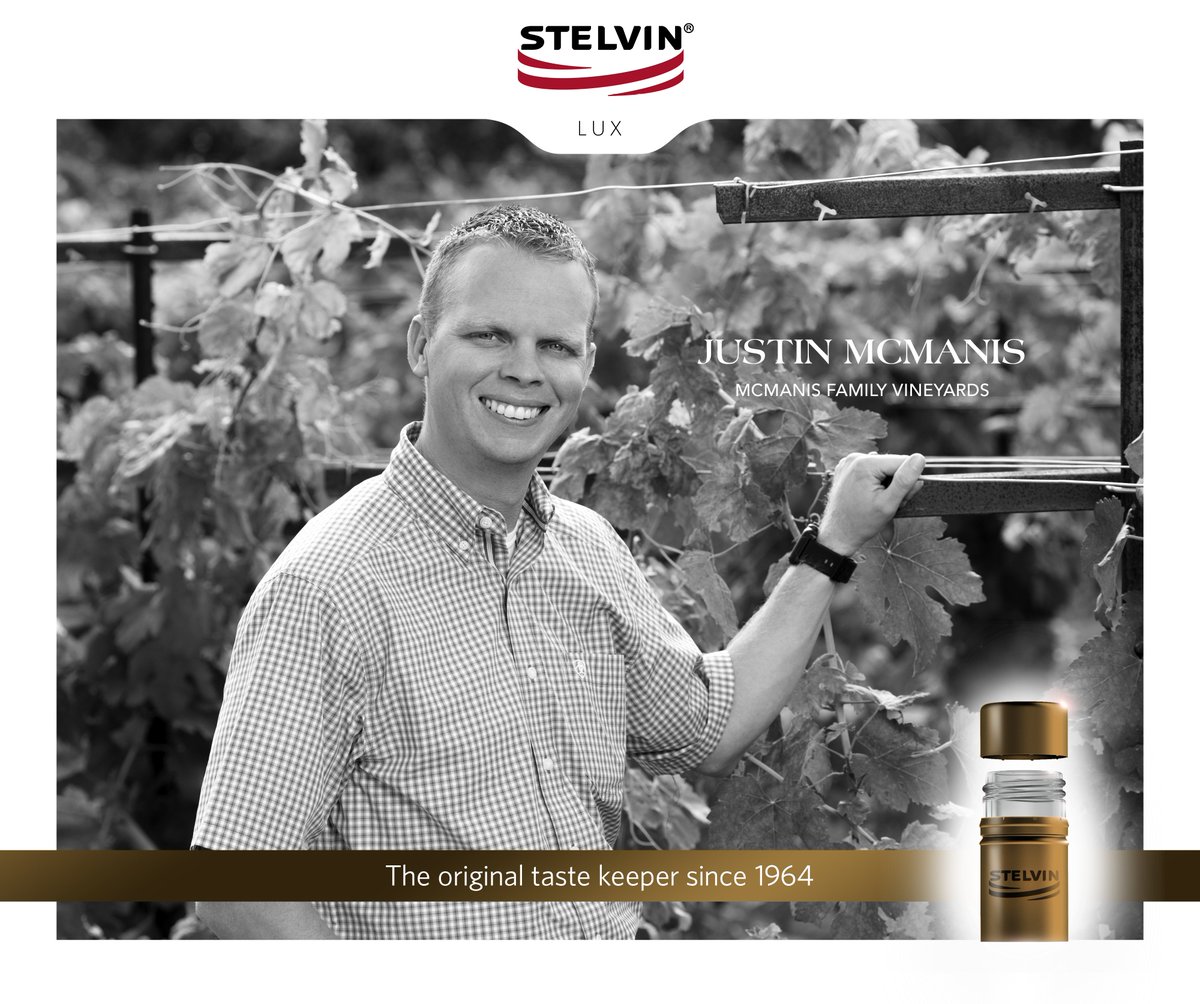 "We pride ourselves from our #vineyards to the #winery, to the wines we put in the bottle &amp; want to over deliver on the #bottle the consumer takes home. By using the STELVIN®LUX on all our 11McManis #wines, we are achieving that" Justin McManis, #winemaker at <a href="/McManisWines/">McManis Family Vyds</a>