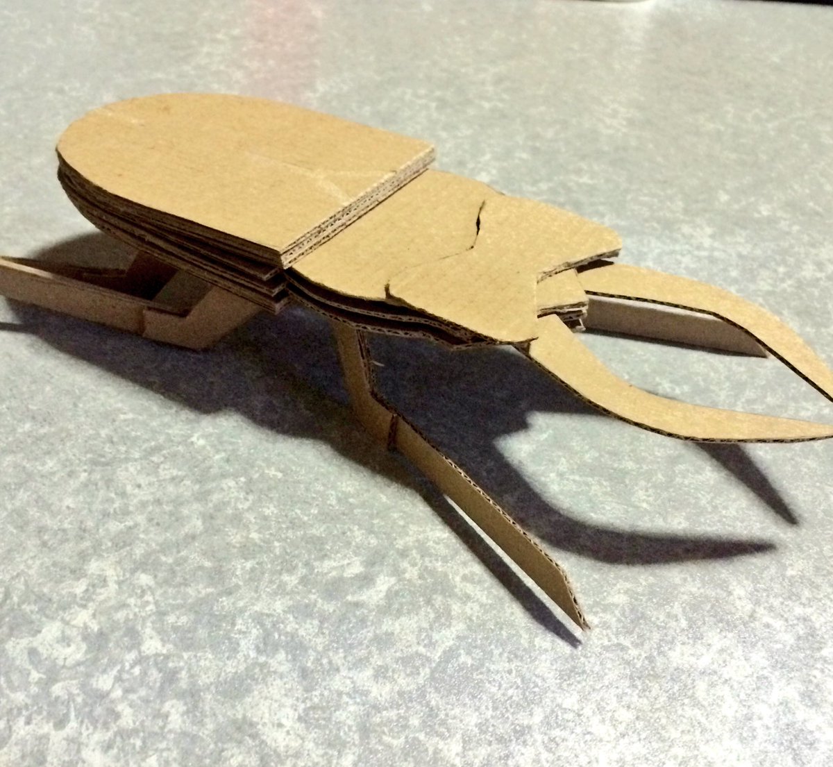 さと ダンボールでクワガタができました けっこう気持ち悪い笑 ダンボール 工作 クワガタ 虫 T Co Vpmollqdxw Twitter