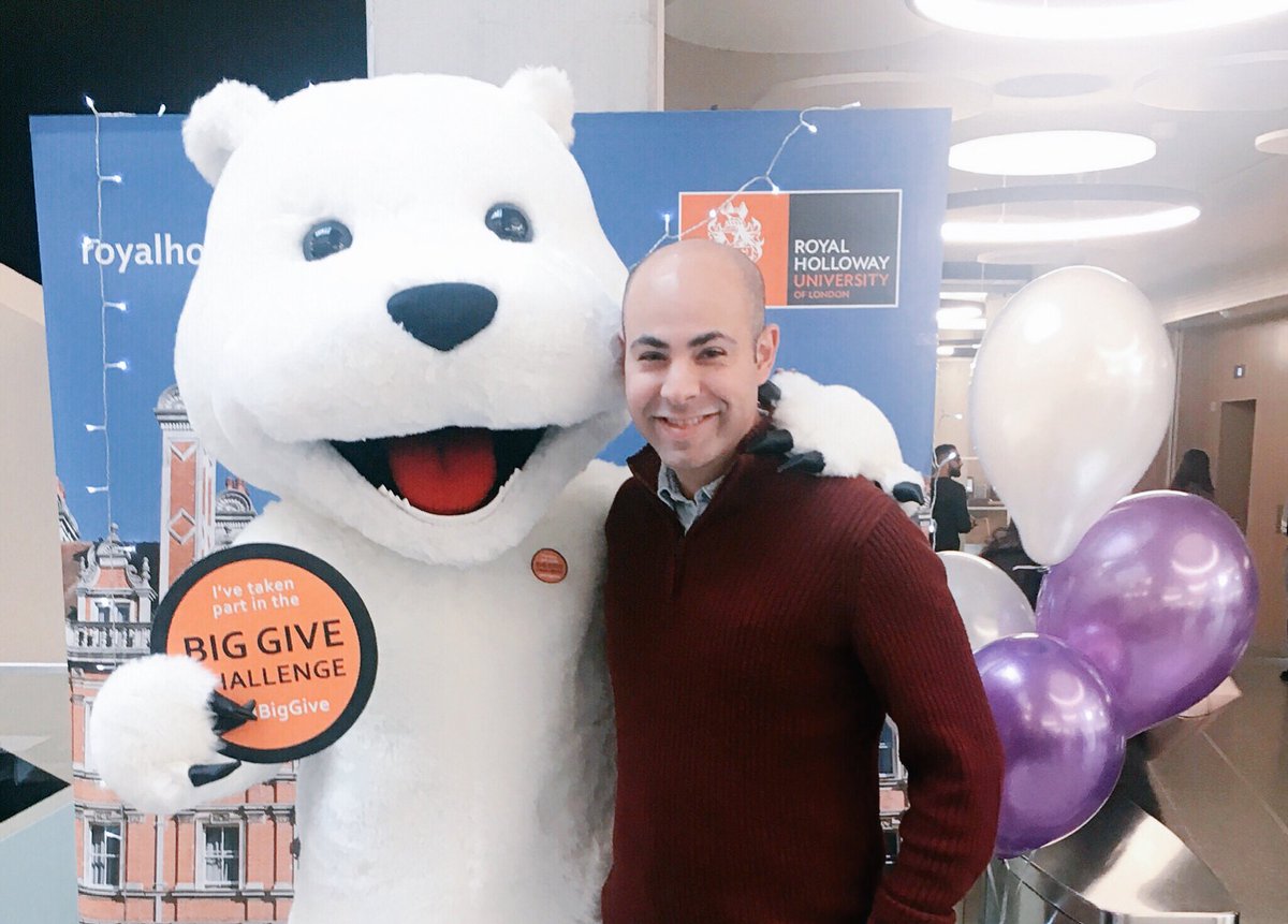 atvidigal's tweet photo. Just met #Colossus who’s campaining for #RHBigGive challenge @RoyalHolloway 🐻 Take part and help #RoyalHolloway to raise funds for scholarships ❄️☃️ #donation #ChristmasTime https://t.co/EgHaSzEI8v