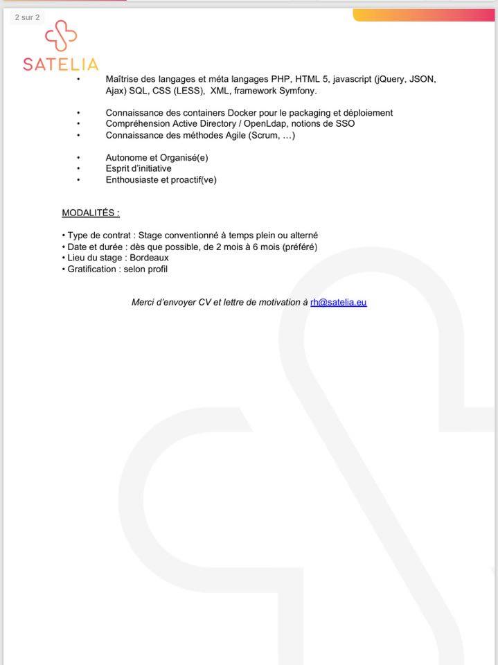 UNITEC_Bdx's tweet image. 💼 #JOB | Le bordelais @SateliaApp de @BordeauxUnitec recrute des #développeurs #back_end en #stage &amp;amp; #CDI !
Contactez @PagesNico pour + d&apos;infos : rh@satelia.eu 📩 #emploi #Bordeaux