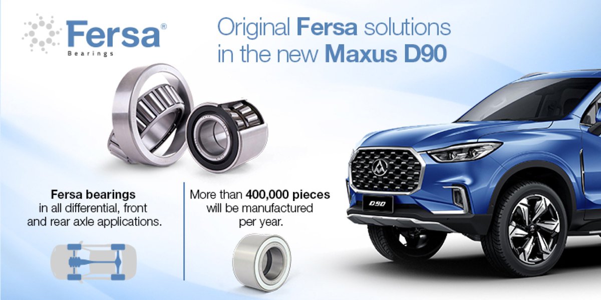 Did you know Fersa Bearings is official bearing supplier for new SAIC #maxusd90 SUV? 🚘
#fersabearings #innovativespirit #automotive