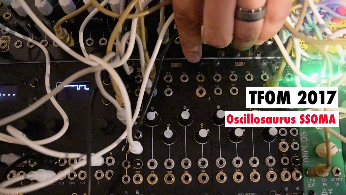 synthanatomy's tweet photo. @TFoModular 2017: @oscillosaurus introduced SSOMA – a new multifunction voltage processor for #eurorack https://t.co/NNaRx72TQq
#synthesizer #synth #euroracksynth #modularsynthesizer #musicproduction #musicproducer https://t.co/T2IRS2NZVB