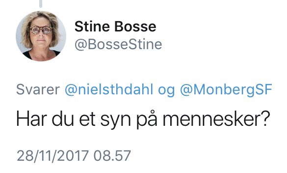 nielsthdahl's tweet photo. Bosses lov: Enhver twitter-debat med @BosseStine afspores før eller siden til noget med menneskesyn. #dkpol https://t.co/BkRzTrYMoY