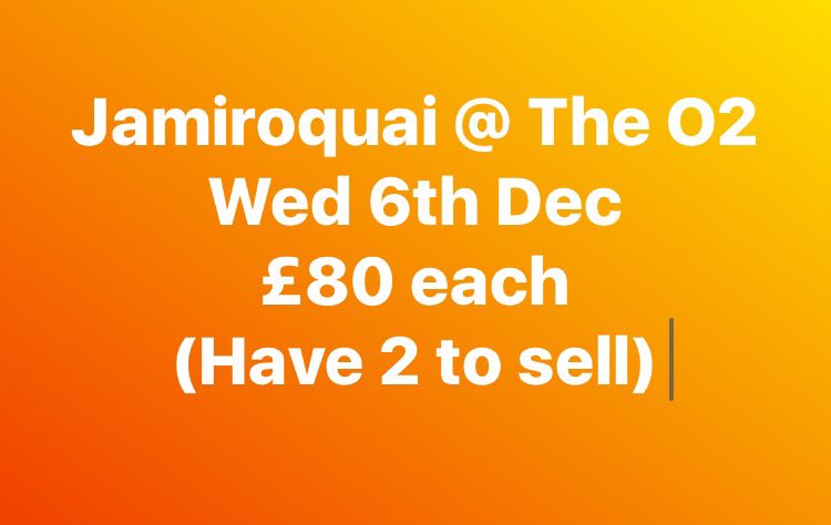 Funwith1plus1's tweet photo. #jamiroquai #JAMIROQUAILIVE2017 #tickets #forsale https://t.co/97ACLTRF6k