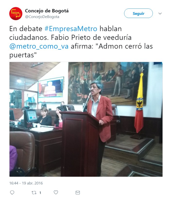 KikePrivatiza's tweet photo. @danielbernalb @Cloquis La @Metro_Como_Va ha sido excluida por Peñalosa, los invita a hablar pero Kike se tapa los oídos, realmente no los escuchan: https://t.co/8c4QaEx9Ma