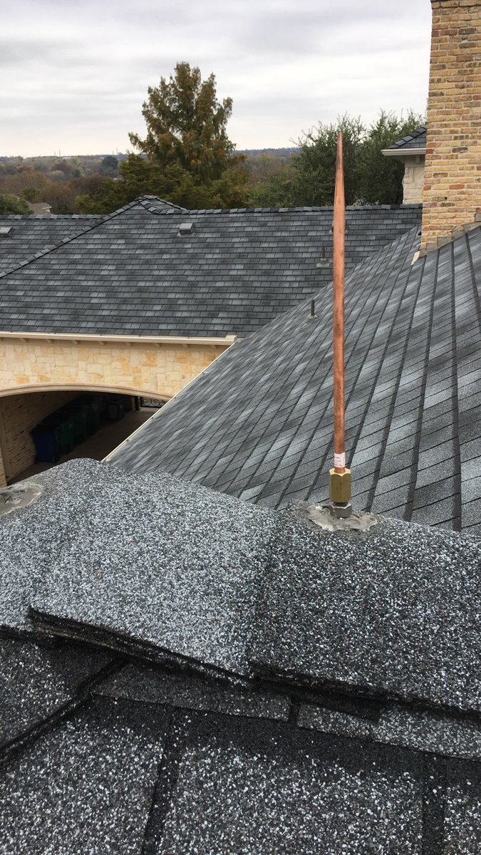 KContractors's tweet photo. New GAF brand Slateline 50 year shingles recently installed with 3 layers of Timbertex Hip and Ridge shingles for a large home in Collin County. https://t.co/TD12RoTpjT