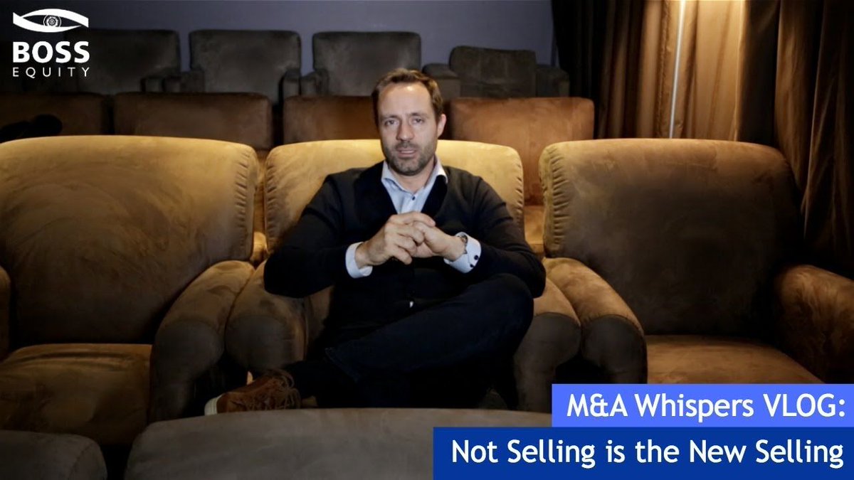 gkruiter's tweet photo. "Not selling is the new selling" Our latest VLOG with VP Michael Humblet https://t.co/qH6YSSuOUV #BossEquity #M&AWhispersVLOG https://t.co/ojsHwO4rQt