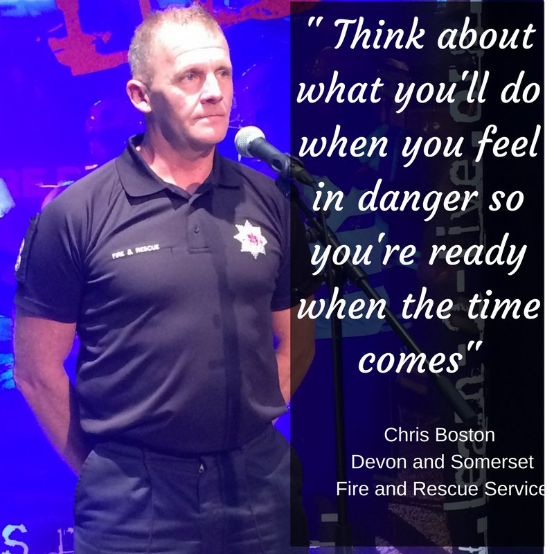 Learn2Live2's tweet photo. Firefighter Chris Boston from @DSFireUpdates telling students in #Torquay about a real life fatal road traffic collision he attended. We are asking young people to make a #safeplan to keep themselves out of harm when travelling on #Devon's roads https://t.co/ICOn2512GN