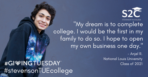 Anjel R. dreams of being the first in his family to graduate college.  You can support his journey by clicking here:  ow.ly/U0sh30gHIE8 #GivingTuesday #stevensonTUEcollege