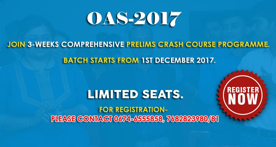 vajiraoias's tweet photo. ** OAS-2017 **
Join 3-weeks Comprehensive Prelims Crash Course Programme
Batch Starts from 1st December 2017
!!! Limited Seats !!!
For Registration -
Please Contact : 0674-6555858, 7682823980/81
Email: info@vajiraoiasacademy.com
Website: https://t.co/FHA9XkFDGA
#OAS #OAS2017 https://t.co/mKGOcUJQ6s