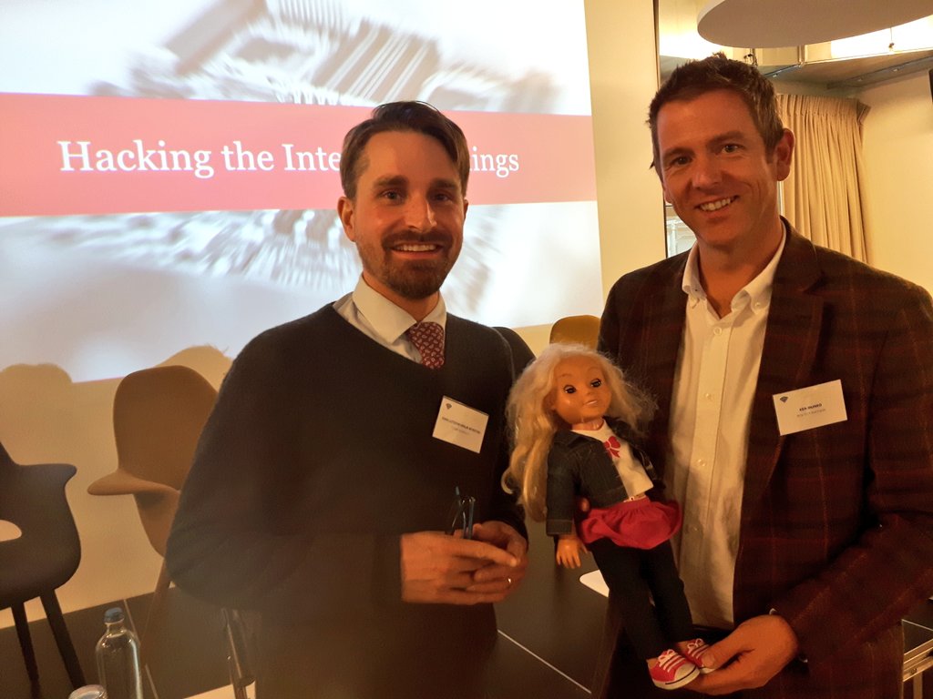 finnmyrstad's tweet image. Another great encounter w @TheKenMunroShow who is showing how easy it is to hack various IoT products #IoTconsumers #toyfail #watchout #IoTsec