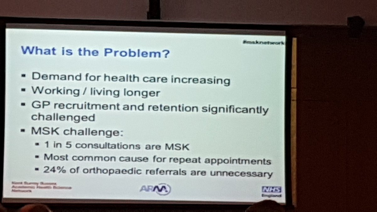 WeAreARMA's tweet photo. Sylvia Wojciechowski @thecsp talks about First Contact Physios in General Practice and the problems it addresses.
#MSKNetworks https://t.co/NIvbYo2lk5