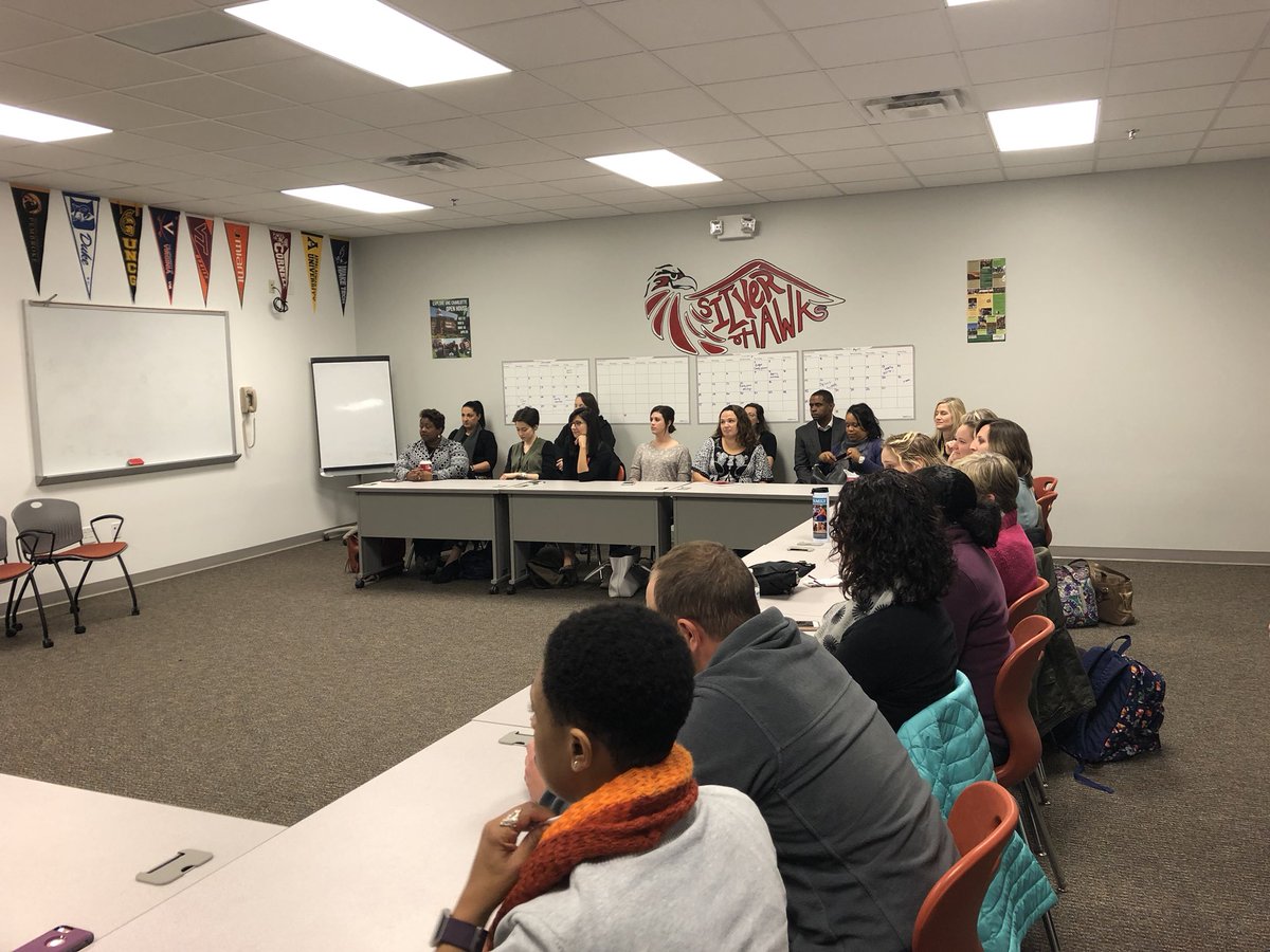 WakeSchCounslor's tweet photo. Mentors and mentees gather at @VernonMaloneCCA today. #wakeleads #whatstartsherechangeseverything https://t.co/ySIHoobi8o