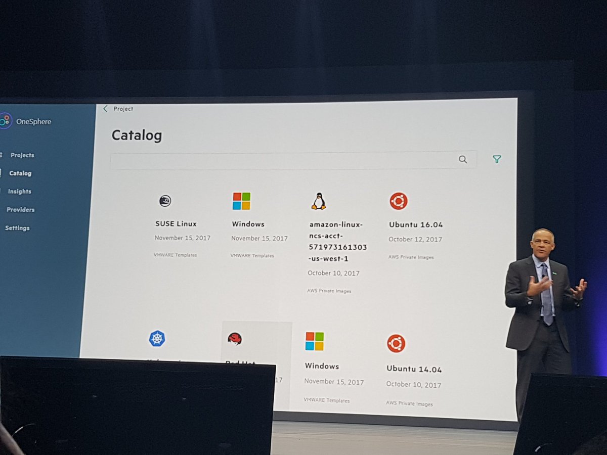 Fontaine_Ch's tweet photo. huge catalog of services with #OneSphere #Developpers are happy ! #RickLewis #HPEDiscover https://t.co/A0KP3fZNrH