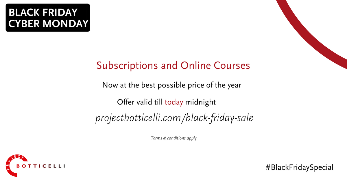 probotticelli's tweet photo. Get the best price of the year for subscriptions and online courses until midnight today. #ProjectBotticelli #sale #end π https://t.co/BDiey6EDDQ https://t.co/tIwdf8tgoY