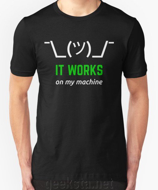 CoderShirts's tweet photo. It Works On My Machine Funny Programmer Design White/Green
π https://t.co/gkUmHWmaQW #ProgrammerExcuses https://t.co/lyBlJmTW4U
