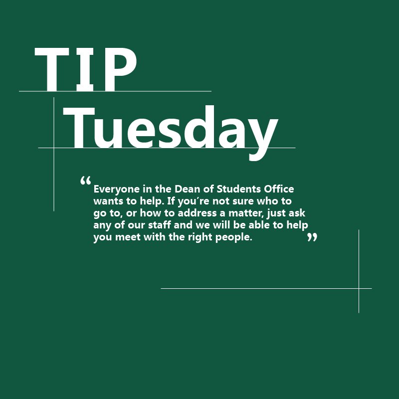 WMDOSOffice's tweet image. Tuesday classes are back on campus! We at DOSO would like to bring in the morning with a tip #TipTuesday #wmdoso