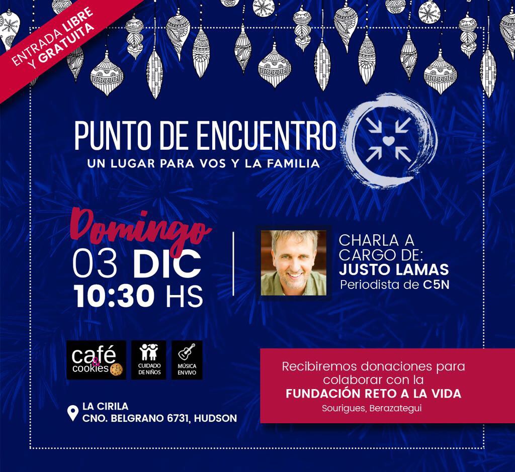 Ya no falta nada, vení a compartir junto a nosotros, tu familia y amigos una mañana navideña! Juntos estaremos ayudando a la fundación Reto a la vida! Te esperamos, no te lo podes perder !