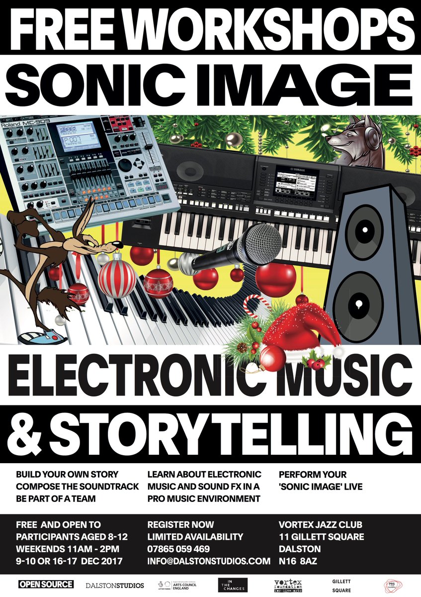 New sessions of FREE SONIC IMAGE WORKSHOPS coming up on December 9/10th &amp; 16/17th for children aged 8-12 y/o - limited availability - register now: pauline@opensource.london