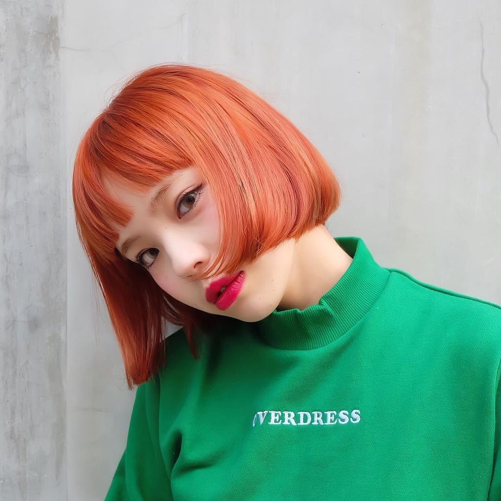 瀬戸あゆみ Max Orange Color In Stranger Things 髪の毛染めました そして久しぶりのオン眉バング復活 オレンジは Stranger Thingsのマックスインスパイア カリフォルニアからきたスケーター きゅんとくる Veticatokyo Soucuts いつも
