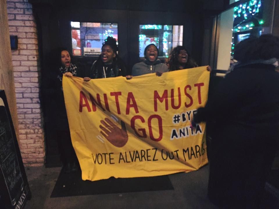 ForThePeopleChi's tweet photo. In the last two years, we've helped illuminate &amp; participated in FIVE campaigns: 

1. #ByeAnita
2. #ShutDownChi #FundSchoolsNotJails
3. #RememberRekia #DontPayDante #SaveCSU
4. #StopITOA
5. #NoCopAcademy 

Help us continue doing what we do! https://t.co/EDARuwOU09
#GivingTuesday https://t.co/hiryUiROgU
