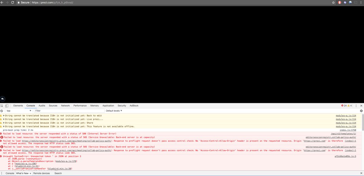 paolorau's tweet photo. @prezi Hi, I'm getting an error trying to access my presentation https://t.co/oNHzzAYosZ