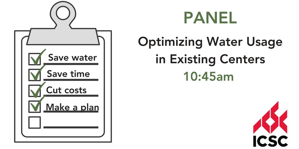 HydroPoint's tweet photo. Don’t miss us at the @ICSC #RetailGreen Conference! Our panel will share insights on developing an ultra-efficient water management framework. Cut operating costs + save water. Don’t miss the tips from our expert panelists. 10:45 AM today: https://t.co/n7w7mULfdK #sustainability https://t.co/UM8pxLQn6a