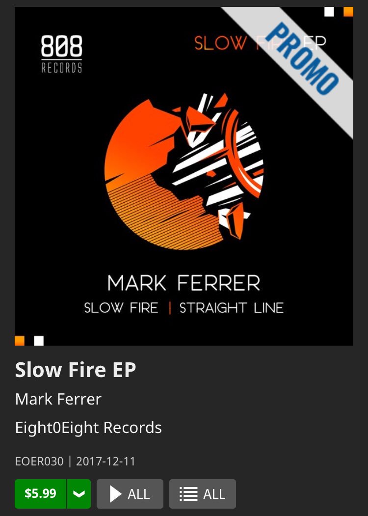 Eight08Records's tweet photo. Mark Ferrer Slow Fire' EP OUT NOW exclusive to @traxsource big thanks to Traxsource for the front page feature &amp; No30 in the essential tech chart #techhouse 
🔥
https://t.co/0tm47aolLw https://t.co/utPNIsGRoI